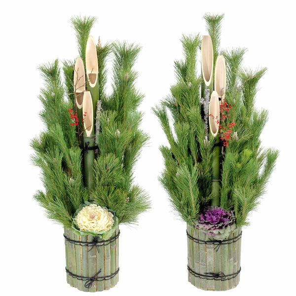 本格 門松 通販 「にぎわい」 【関西向け】 （一対・左右2台分） 高さ1.5m K47001