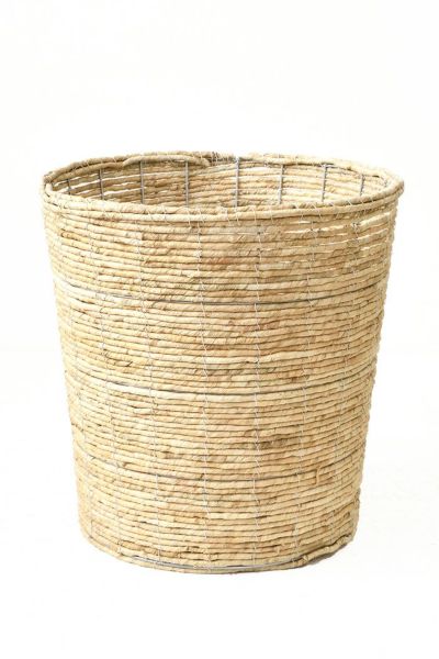 観葉植物用資材 通販 バナナリーフ 天然素材 バスケット 鉢カバー（ホワイト）10号鉢用KB035004