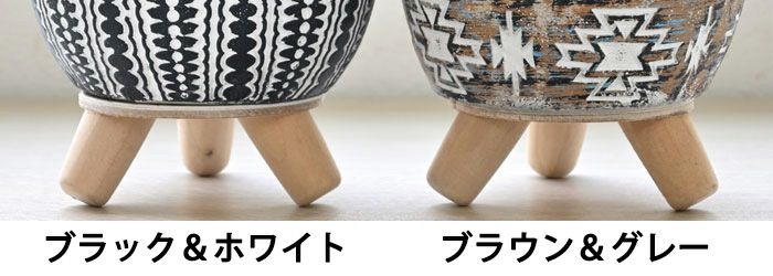 選べる ミニ 観葉植物 卓上 脚付き2パターンセメントポット